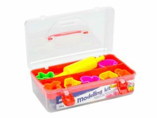 Modelovací hmota 7 barev 550g + 7 tvořítek a váleček