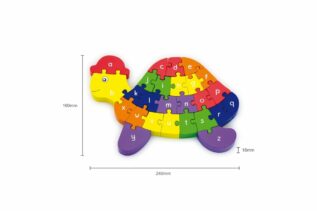 3D Puzzle - Želva s písmenky