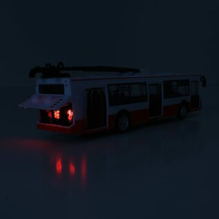 Trolejbus který hlásí zastávky česky 28 cm