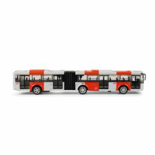 Kovový kloubový autobus PID Praha červený 18 cm