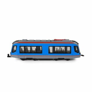 Kovová tramvaj modrá 20 cm