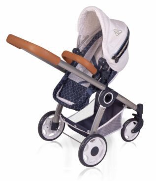 DeCuevas 80537 Skládací kočárek pro panenky 3 v 1 s batůžkem TOP Collection 2020 - 70 cm