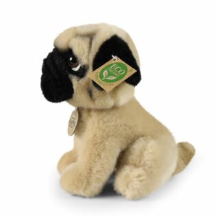 Plyšový pes mops 18 cm ECO-FRIENDLY