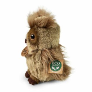 Plyšový pták sova/výr virginský 16 cm ECO-FRIENDLY