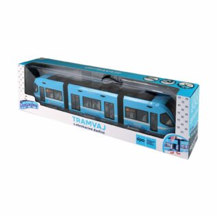 Moderní tramvaj DPO Ostrava modrá 47 cm