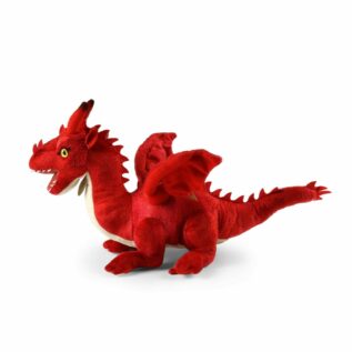 Plyšový drak 40 cm červený ECO-FRIENDLY