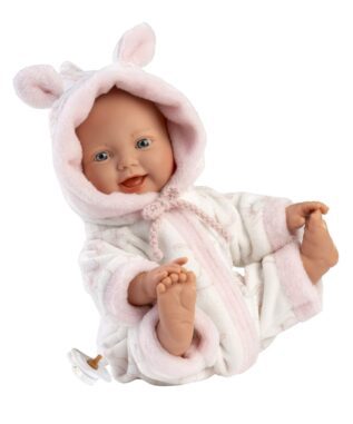 Llorens 63312 LITTLE BABY - realistická panenka miminko s měkkým látkovým tělem - 32 cm