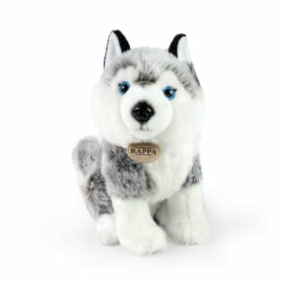 Plyšový pes husky sedící 30 cm ECO-FRIENDLY