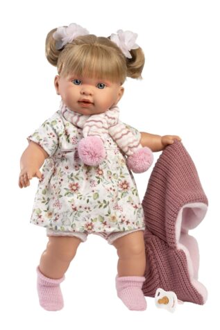 Llorens 42286 ALEXANDRA - realistická panenka se zvuky a měkkým látkovým tělem - 42 cm