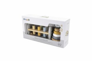 Dřevěná zatloukačka a pyramida-tučňák
