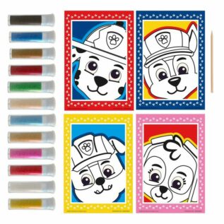 Kreativní set pískové malování Paw Patrol 4 obrazy + 12 písků
