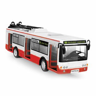Trolejbus který hlásí zastávky česky 28 cm