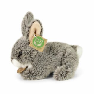 Plyšový králík tmavě šedý ležící 17 cm ECO-FRIENDLY