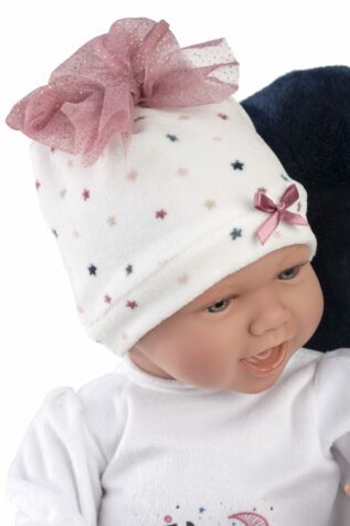 Llorens 74050 NEW BORN- realistická panenka miminko se zvuky a měkkým látkovým tělem-42 cm