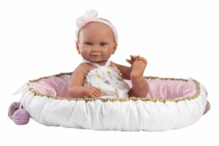 Llorens 73806 NEW BORN HOLČIČKA realistická panenka miminko s celovinylovým tělem 40 cm