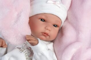 Llorens 63598 NEW BORN HOLČIČKA realistická panenka miminko s celovinylovým tělem 35 cm
