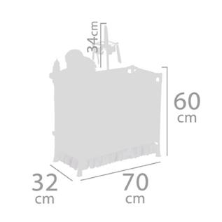 DeCuevas 53079 Skládací postýlka pro panenky s 5 funkčními doplňky KOALA 2024