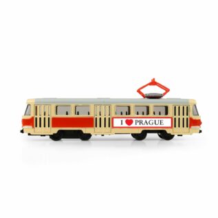 Kovová česká retro tramvaj 16 cm PRAGUE