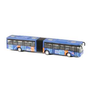 Autobus kovový kloubový - Modrý