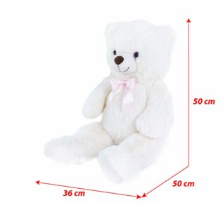 Velký plyšový medvěd Lily krémově bílý s visačkou 78 cm