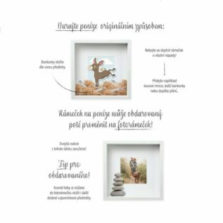 Fotorámeček na peníze - Oslík
