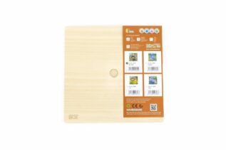 Dřevěné puzzle 9 dílků - panda červená