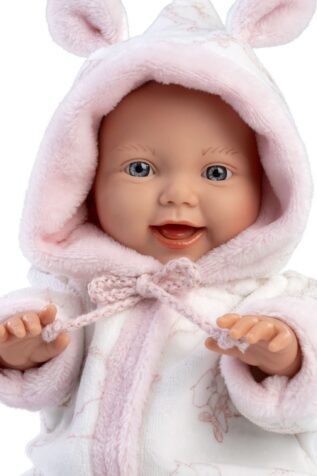 Llorens 63312 LITTLE BABY - realistická panenka miminko s měkkým látkovým tělem - 32 cm