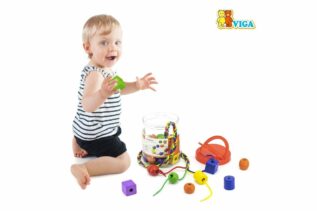 Dřevěné navlékání dřevěných korálků - extra velké