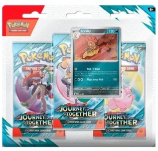 Pokémon Journey Together 3 Pack Blister Scarlet & Violet 2 druhy