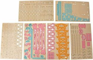 Woodcraft Dřevěné 3D puzzle Ruské kolo pastelové