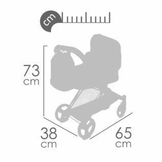 DeCuevas 81745 Skládací kočárek pro panenky 3 v 1 s taškou PROVENZA 2023 - 73 cm