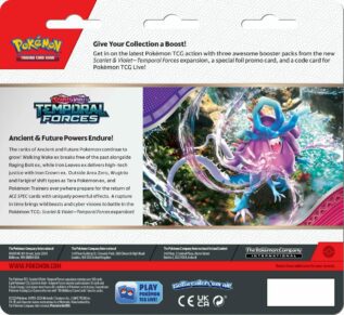Pokémon TCG: SV05 Temporal Forces - 3 Blister Booster