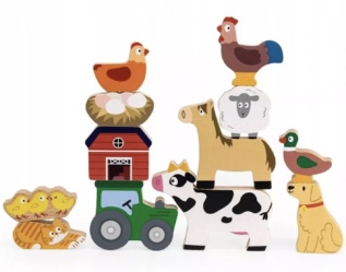 Dřevěná balanční sada farma