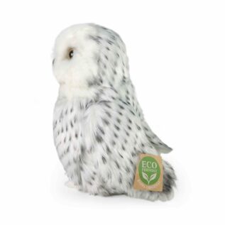 Plyšový pták sova/sovice sněžná 18 cm ECO-FRIENDLY