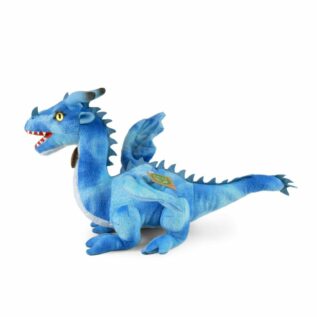 Plyšový drak 40 cm modrý ECO-FRIENDLY