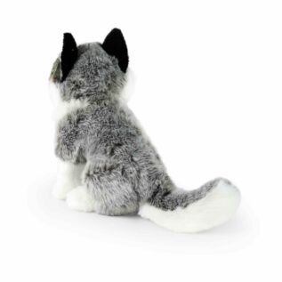 Plyšový pes husky sedící 30 cm ECO-FRIENDLY