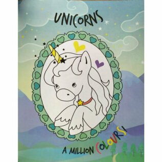 Unicorns - colours - Zábavné omalovány zelené