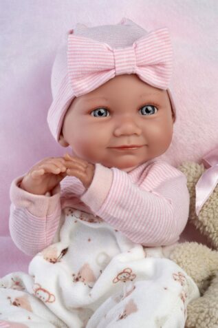 Llorens 73808 NEW BORN HOLČIČKA realistická panenka miminko s celovinylovým tělem 40 cm