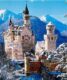 Diamantové malování zámek Neuschwanstein v zimě