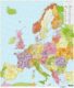 PLK EUB Evropa 1:3 700 000 / pošt. nástěnná, lištovaná