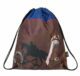 Bagmaster Dívčí školní sáček na přezůvky, nebo na sport SHOES GALAXY 9 B BLUE/BROWN/PINK