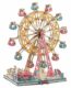 Woodcraft Dřevěné 3D puzzle Ruské kolo pastelové