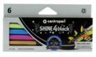 Centropen SHINE 4 BLACK Popisovače - sada 6 metalických barev