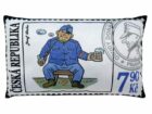 Švejk s půllitrem - poštovní známka/ Polštář 30x18cm