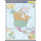 Severní a střední Amerika - školní nástěnná politická mapa 1:10 mil./96x126,5 cm