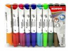 Kores popisovač K-MARKER na bílé tabule, zkosený hrot 3-5 mm, mix 10 barev
