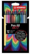 Fixa STABILO Pen 68 sada 12 ks v kartonovém pouzdru "ARTY"