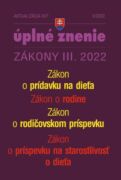 Aktualizácia III/7 / 2022 - Zákon o rodine, prídavky na deti (e-kniha)