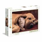 Clementoni Puzzle - Pejsek a kočička 500 dílků