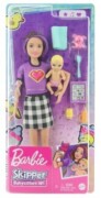 Barbie Chůva + miminko/doplňky - fialové tričko